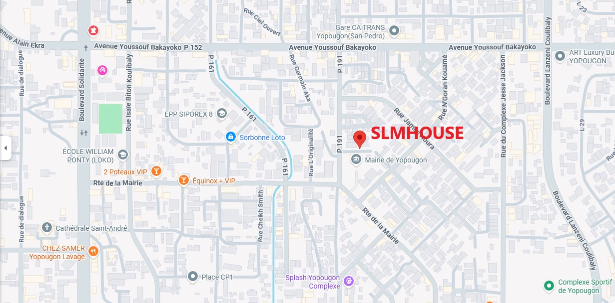 Localisation SLM House - Yopougon, Abidjan